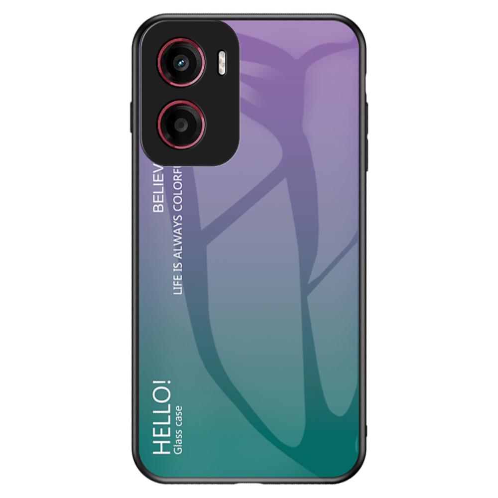 For Motorola Moto G05 4G Case Anti-Scratch Tempered Glass+PC+TPU Phone Cover