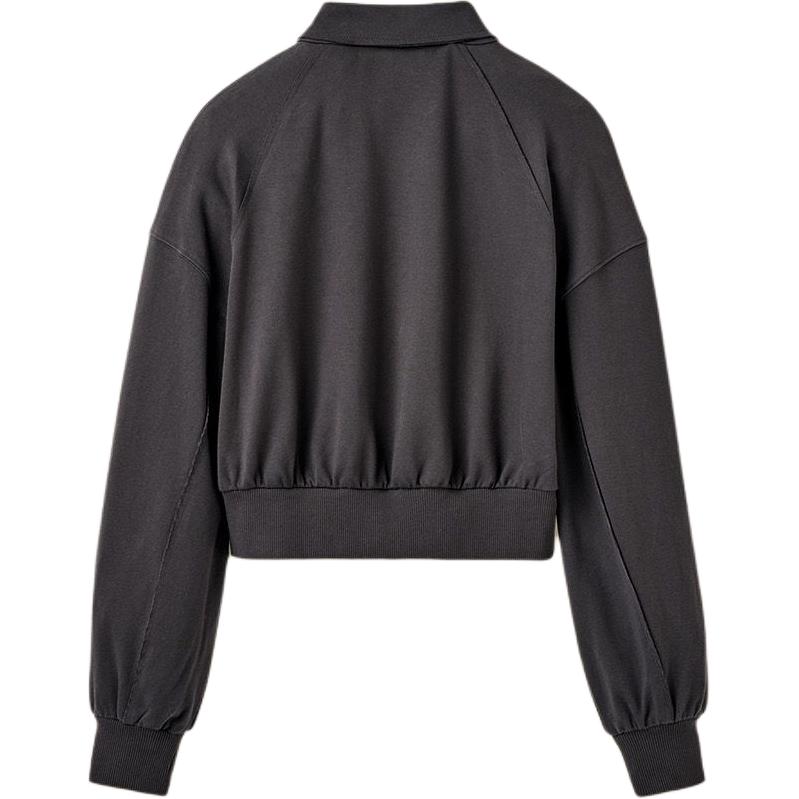 UGG Solid Color Lapel Zipper Pocket Long Sleeve Jacket Women jackets 1171485-INK