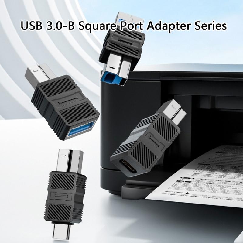 USB B USB3.0 Printer Adapter Type C to B Square Port Converter Connection Hard Disk Enclosure Copier Transfer Adapter
