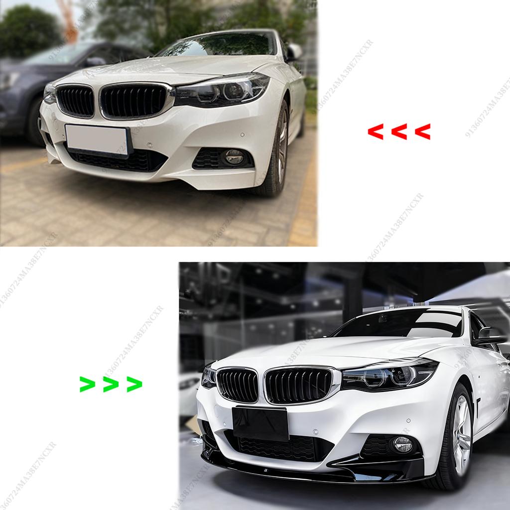 For BMW 3 Series GT F34 2013-2020 M Sport Version Tuning Accessories Front Splitter Bumper Lip Air Deflector Decoration Tuning
