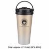 500ml Vacuum Cup Insulated Design Double Walled Coffee Mug Leakproof Lid 304 Stainless Steel Portable Vacuum Cup Cold Drinks