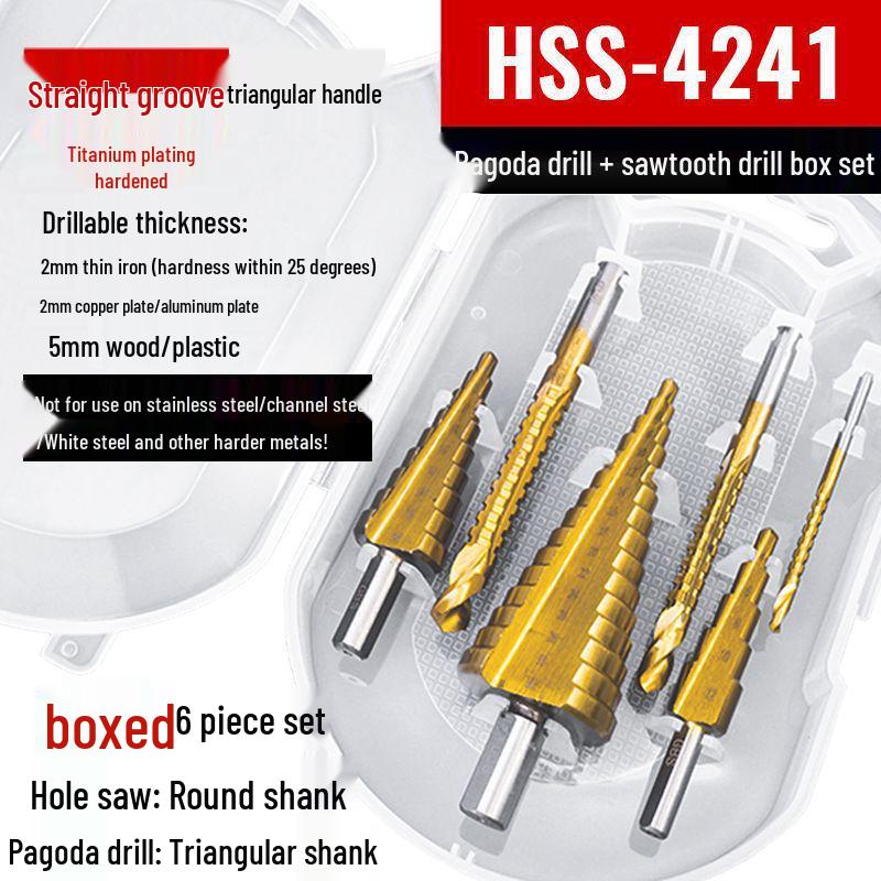 Tapered Step Drill Bit - Stainless Steel Hole Reamer for Metal, Iron, and Aluminum