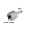 1Pcs 111 Stainless Steel Hose Barb Connector Silver Tone Straight Design Pipe Fitting Connector 6-19mm Barb Sizes