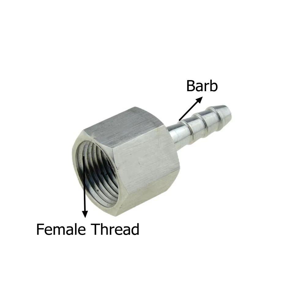 1Pcs 111 Stainless Steel Hose Barb Connector Silver Tone Straight Design Pipe Fitting Connector 6-19mm Barb Sizes