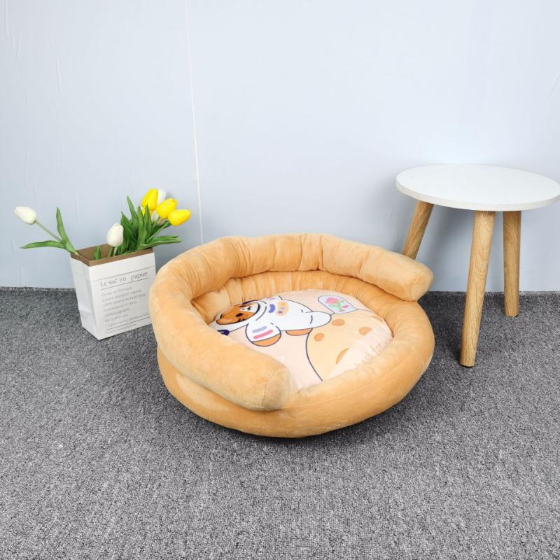 INS Pet Nest Sofa Nest Cat and Dog Universal Printing Nest Autumn and Winter Cat Nest Dog Nest Warm Dog Sleeping Basket Pet Sleeping Mat