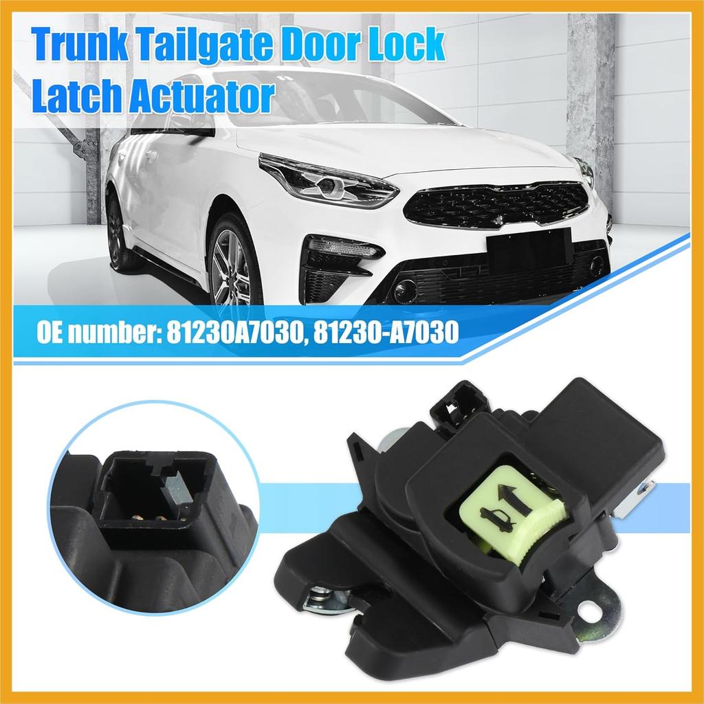Trunk Latch Lock Actuator 81230-A7030 for Kia Forte Koup 2014-2022 1.6 1.8 2.0 Engine w/Keyless Entry Tailgate Door Latch Lock Actuator Motor Rear