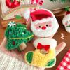 Christmas Plush Doll Brooch Christmas Tree Santa Claus Snowman Socks Pin Bag Coat Sweater Scarf Badge Pins Accessorie