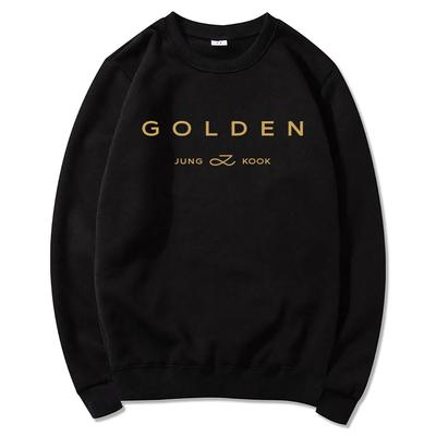 JungKook Golden Hoodie Kobiety Estetyczne Stojące Obok Ciebie Bluzy Unisex Album List Nadruk Złote Swetry Bluzy Korea