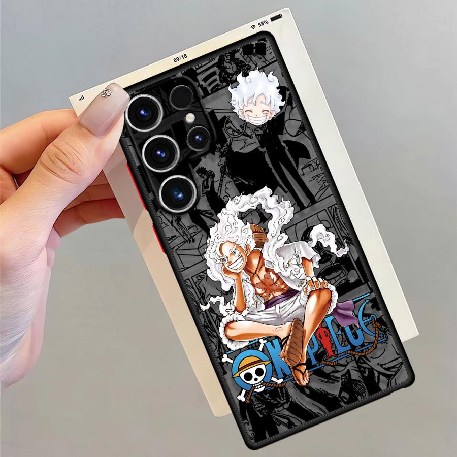 O-One Piece Luffy 5 Gear Case for Samsung Galaxy S23 S25 Ultra S10+ S9 Plus S20 FE S21 5G S22 Plus S21 S24 Ultra Soft shell