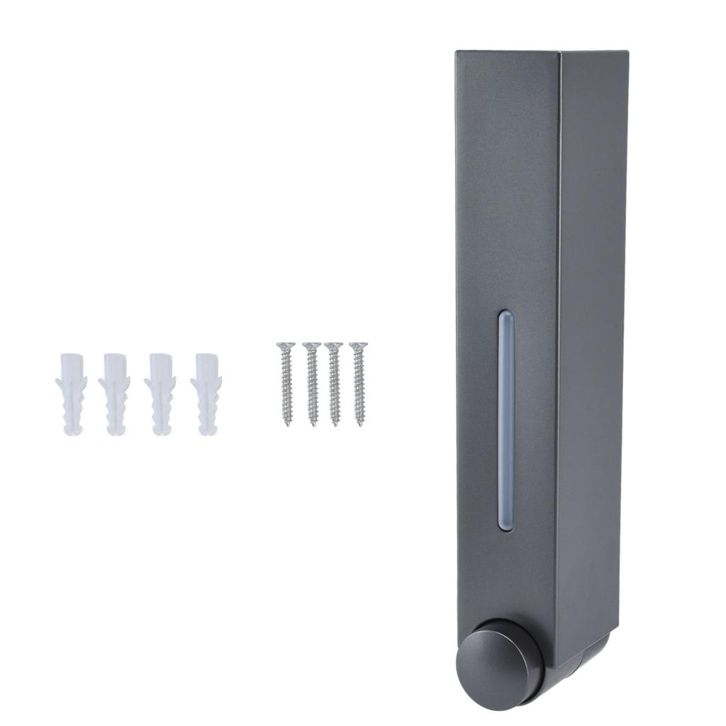 Push Type Hand Soap Dispenser 420ML 2 Compartment Design Wall Mounted Shampoo Dispenser for Hotel Home Bathroom