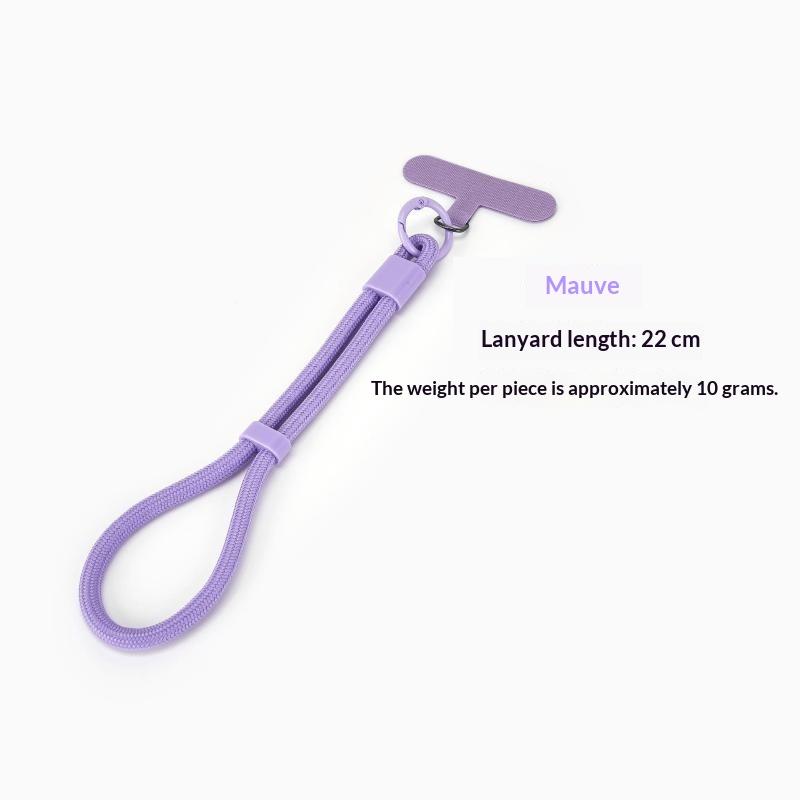 Short Polyester Phone Wrist Lanyards Scratch-Proof Multiple Candy Colors with Free Adhesive Pads for USB Drives Keys