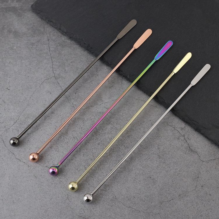 Stainless Steel Long Handle Stirring Stick for Milk Tea, Coffee, Wine & Cocktails