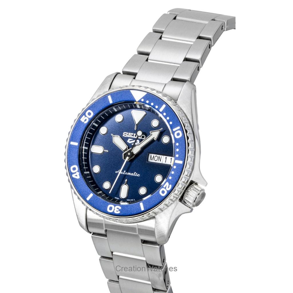 Seiko 5 Sports SKX Street Denim Stainless Steel Blue Dial Automatic SRPL77K1 100M Men's Watch