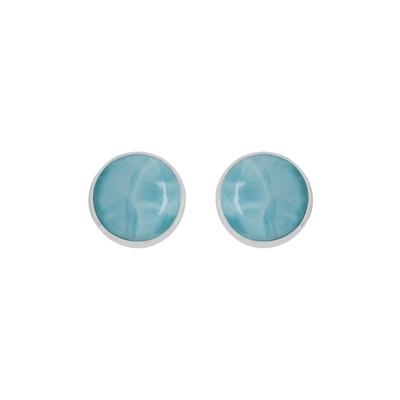 Orecchino a Lobo in Argento Larimar Argento Sterling 925 Gioiello Fatto a Mano, Regalo Per Lei Orecchino da Donna