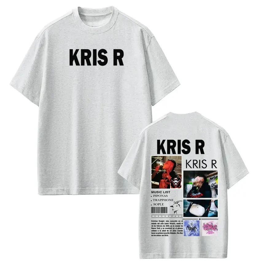 

Unisex Women Vintage Summer Shortsleeved Rapper Kris R Album Tour Print Tshirt Loose Casual Cotton Hiphop Oversized Tshirts 4XL