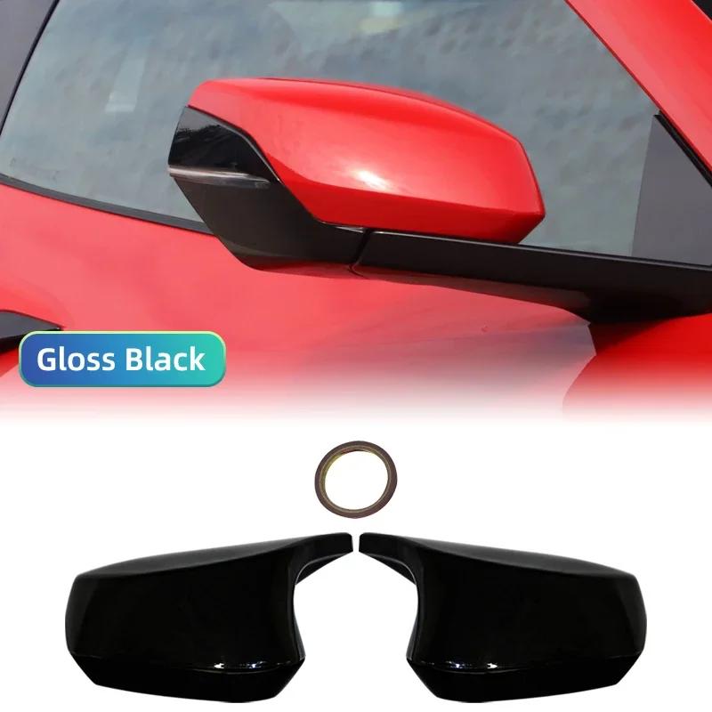 Rearview Side Mirror Trim Cover Cap Fit For Chevrolet Corvette C8 -2024 External Car Accessories Glossy Black Carbon pattern