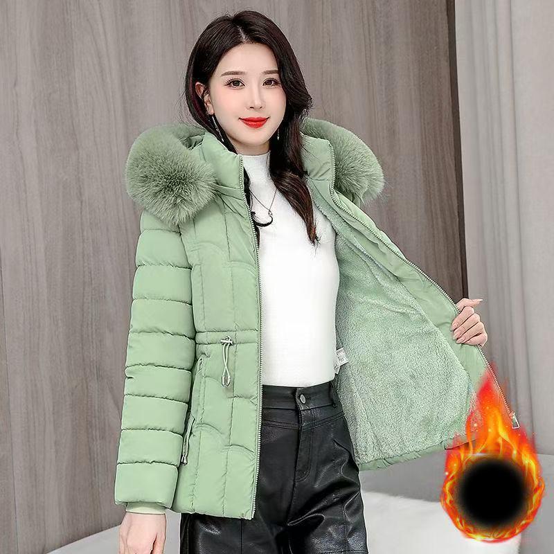 Winter Jacket Women Parkas Fashion High-Quality Warm Cotton Padded Coat Ladies Short Overcoat Hooded Overwear Tops
