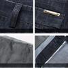 Mens Jeans Cargo Denim Pants Regular Loose Fit Multi Pockets Classic Washed Military Wear