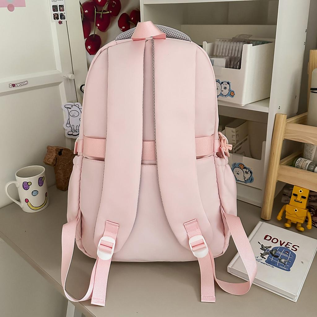 Schoolbag Mifu Soft Peach Powder Campus Sweet Wind School Bag Korean junior and high school girls go out in class Versatile backpack