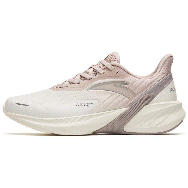Anta DuCi4 Comfortable Cushioning Slip Resistant Abrasion Resistant Low top Running Shoes Women's White Pink 122315520-7