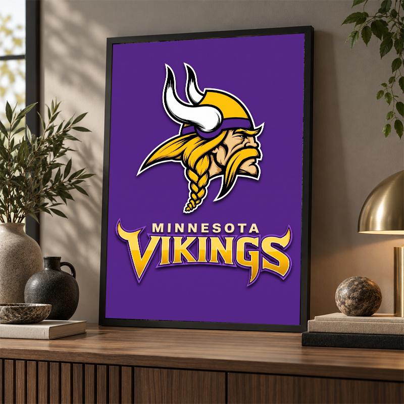 DIY 5D Diamond Painting Minnesota Vikings Full Drill Diamond Art Wall Decor Craft Kit