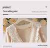 2025 Autumn/Winter Women's Backless Knitwear with Lace Patchwork