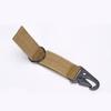 1PC Outdoor Tactical Nylon Webbing Carabiners Buckle Keychain Multi-functional Mountaineering Olecranon Hook MOLLE Key Belt