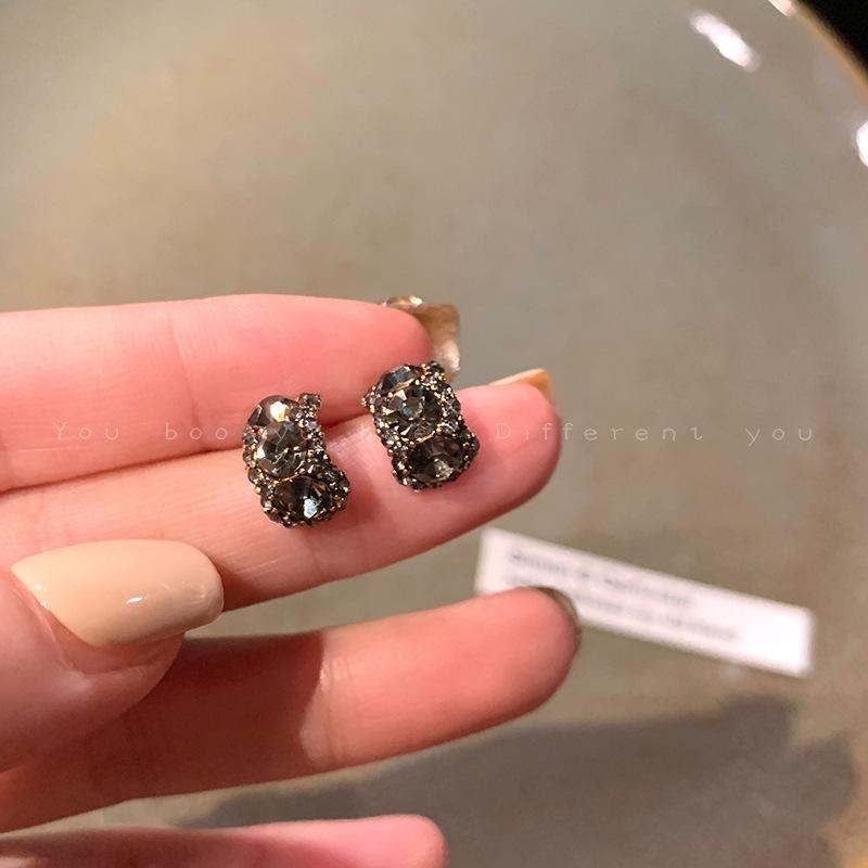 Exquisite Zircon Earrings for Women, Light Luxury, Versatile, Elegant, High-end Feel, Niche Design Style Earrings