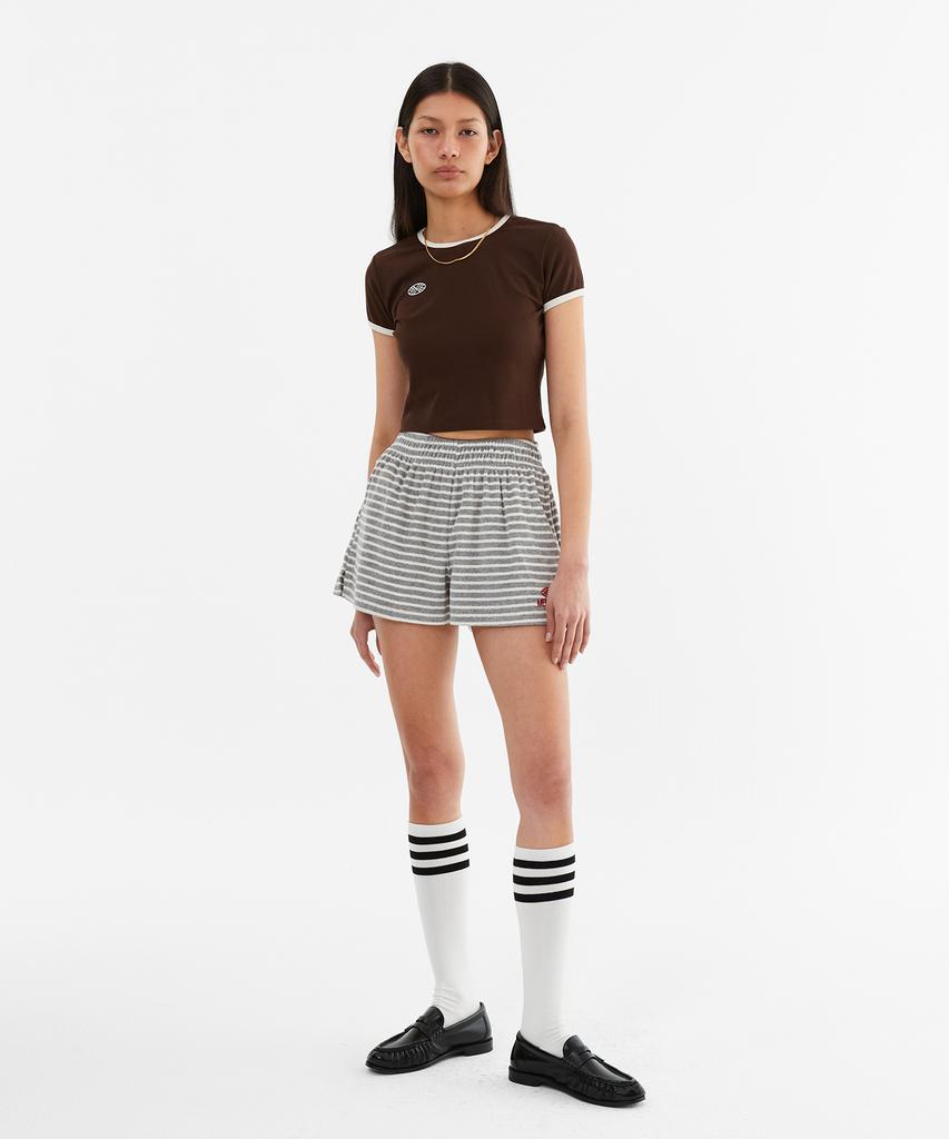 Minasu Mns Span Crop T Shirt_Brown