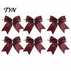 Luxury Style Christmas Tree Toppers Glitter Bow, Gold Sparkling Ribbon Hanging Ornament for Versatile Fabric Bows Parties Wreath Gift Box,