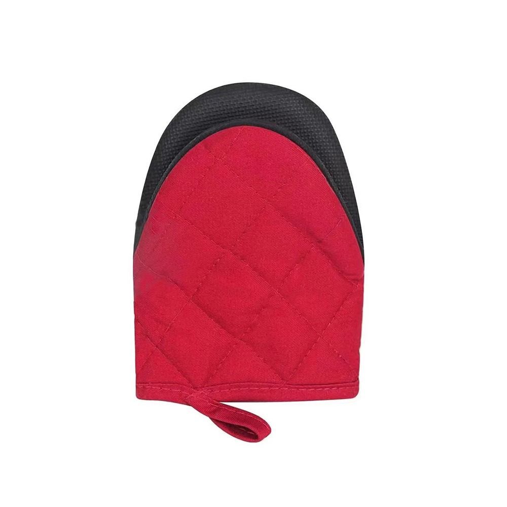 1Pair High Heat Resistant Kitchen Oven Gloves Thickened with Non-Slip Grip Surfaces Oven Mitts Short Hanging