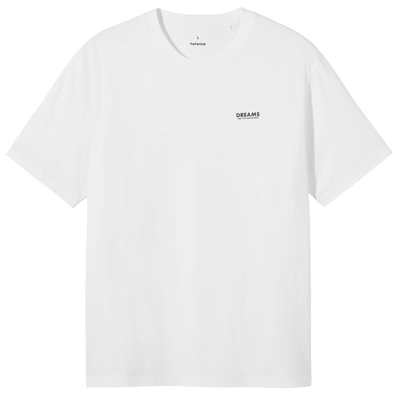 Hotwind Men's Basic Letter Short Sleeve Tee