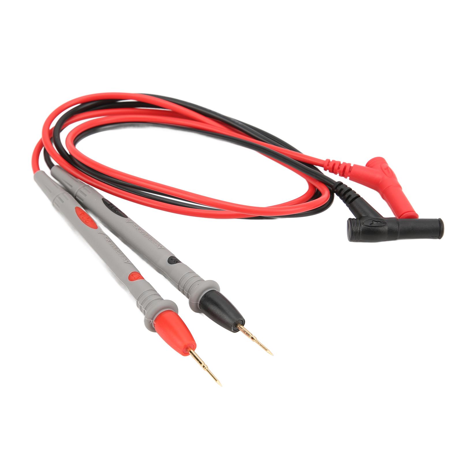 UA010 20A Test Lead Gold Plated Copper Needle Universal Test Lead with Large Range and High Accuracy for Electricity Test PVC+Copper