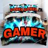 Gamer Game Over Cartoon Bettdecke Bettwäscheset, Bettbezug Bettset Steppdecke Kissenbezug, King Queen Size Bettwäscheset Erwachsene Jungen
