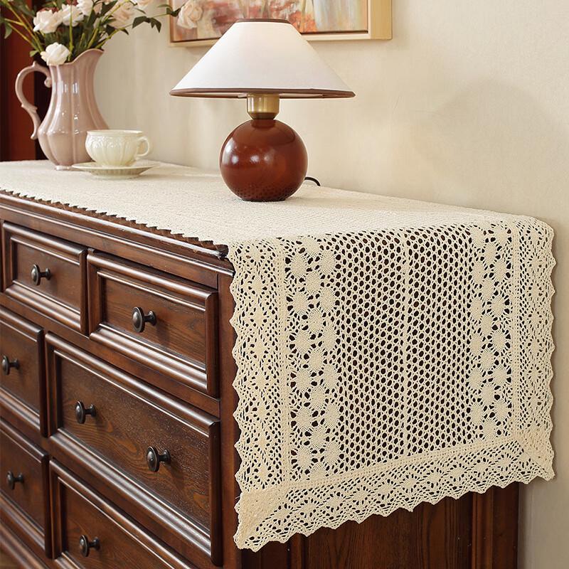 Crocheted Cotton Lace Table Runner