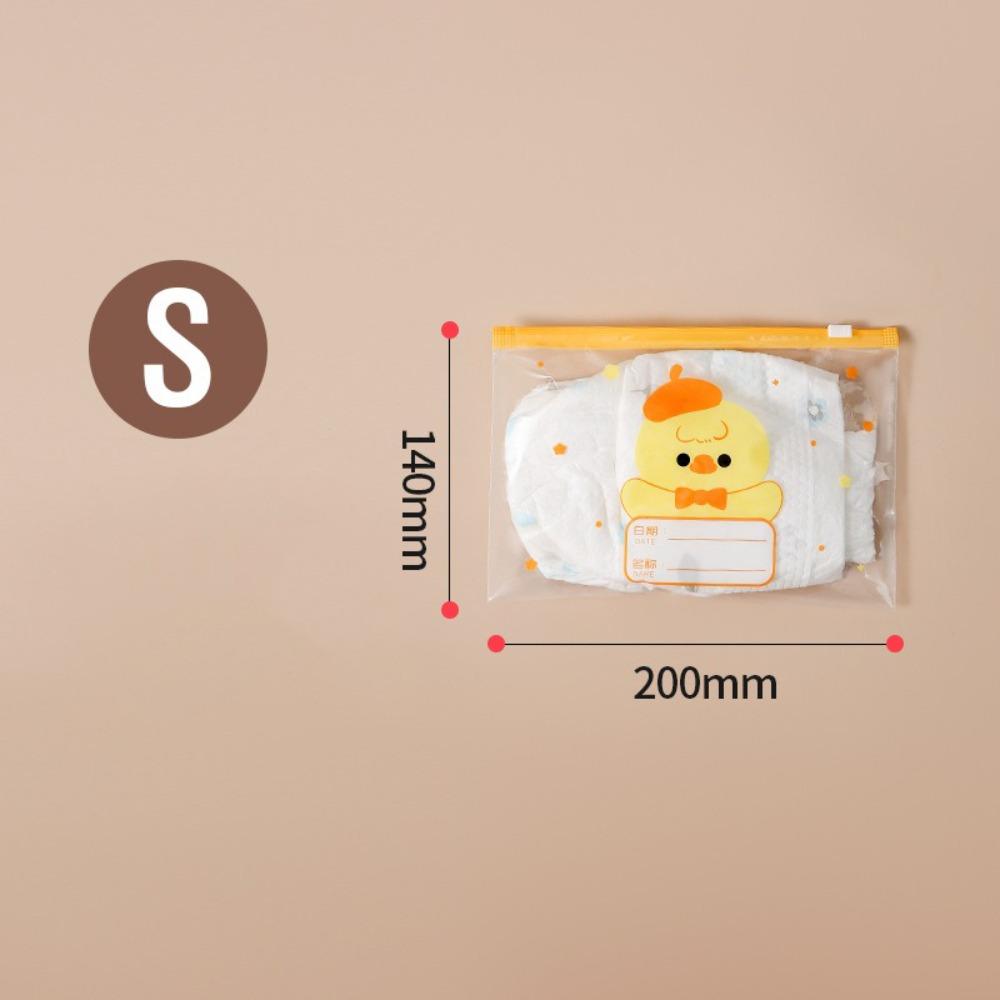 

10PCS Cartoon Multi-size Storage Bag Classified Baby Clothes Storage Classified Sealed Bag Portable Baby Cloth/Diaper Pouch Home