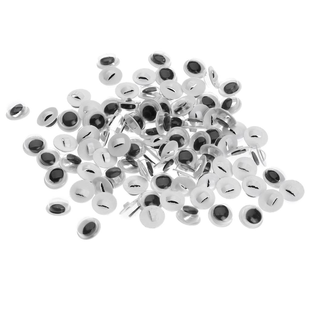 100pcs/lot Animal Eyes 8/10/12/15mm Sew-on Googly Eye Active Moving Safety Eye with Hole Doll Toy Bear Puppet Craft DIY Gift