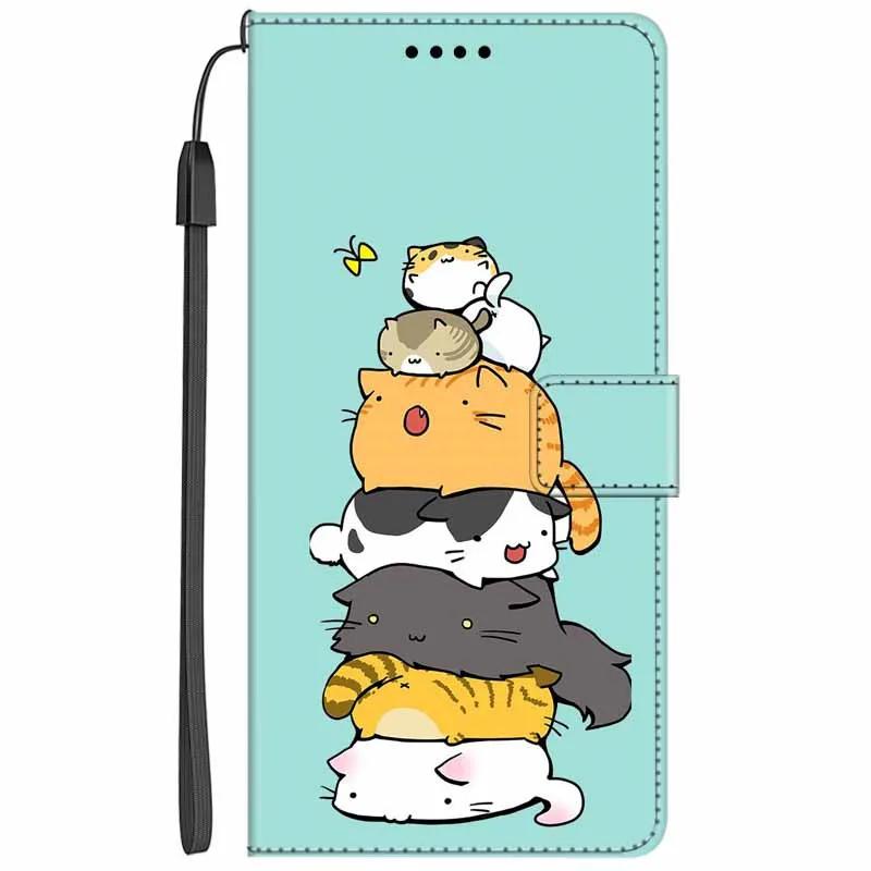 Flip Stand Leather Case For Oppo Reno13 F Lion Cat Wallet Book Funda For Reno13 F 4G 5G Cartoon Wallet Stand Phone Case Reno13 F