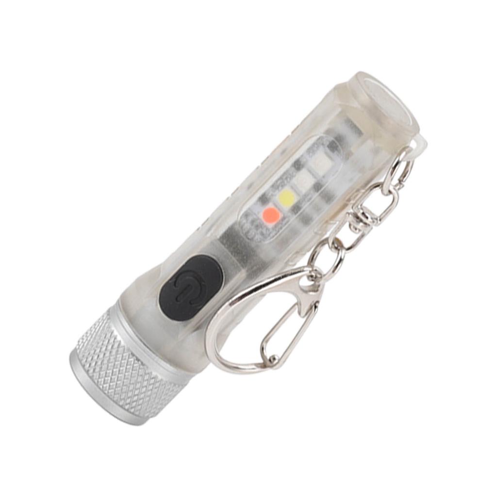 Strong Light Mini Keychain Flashlight Outdoor Portable Super Bright Multifunction LED Flashlight USB Rechargeable