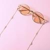 Women Eyeglasses Chain Simple Imitation Pearl Diamante Metal Hanging Neck Non-slip Glasses Eyeglass Cord