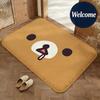 Soft Flannel Floor Mat Character Rilakkuma Floor Mat Non-Slip Absorbent Doormat Bathroom Bedroom Home Decor Rug