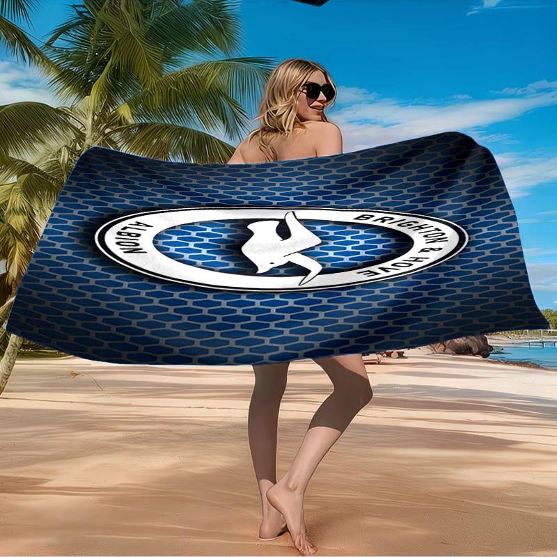 Brighton & Hove football club Beach Towel Microfiber Beach Towel, Lightweight and Quick-Dry, for Summer Travel, Swimming Pool Fan Birthday Gift