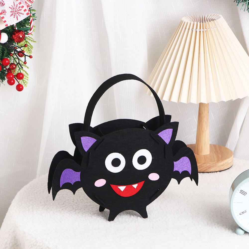 Cartoon Ornament Trick Or Treat Halloween Decoration Storage Bucket Halloween Candy Bag Gift Basket