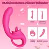 G-Spot Clitoral Licking Vibrator, Silicone Dildo Clitoral Stimulator with 10 Licking and Vibrating Modes, Multi-Stimulation, Female Sex Toys