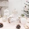 6PCS High-quality Plastic Christmas Ball Set Gillter Suspensable Xmas Ornament Ball 8cm Painted Xmas Baubles Storefront