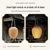 Woven Bamboo Solar Lantern: Waterproof Outdoor Decorative Hanging Lamp for Garden and Courtyard