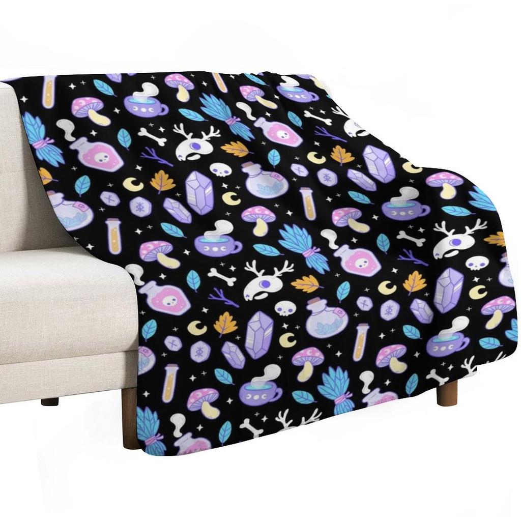 Witchy Ingredients Nikury Throw Blanket Soft Plush Blanket as Housewarming Gift