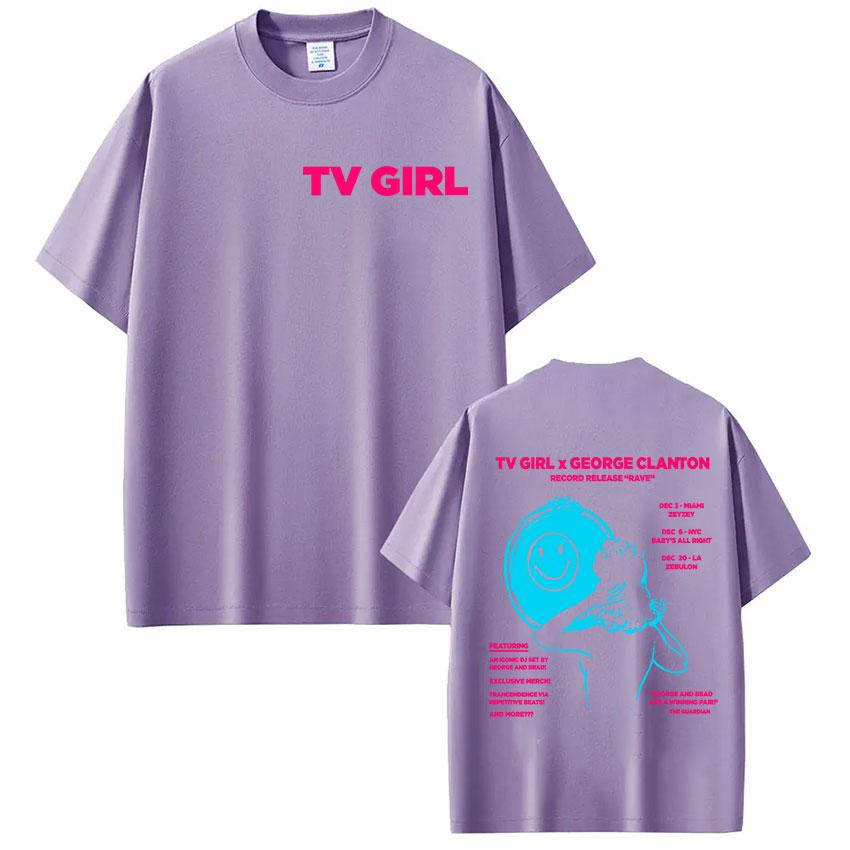 French Singer Tv Girl Series Tour 2025 Album TShirt Unisex Women Summer ONeck T Shirt Fashion High Quality Cotton Tees Streetwear