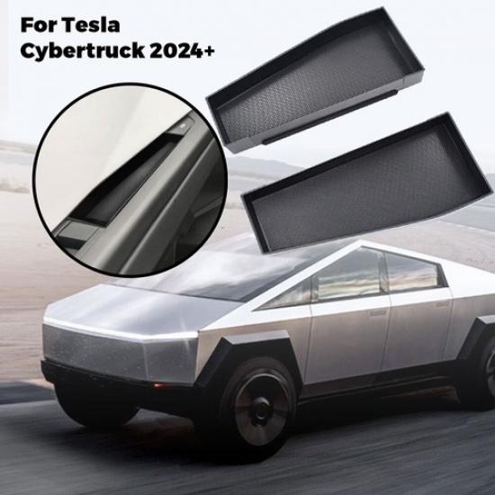 2x For 2024 Tesla Cybertruck Door Storage Box Organizer Handle Insert Accessory