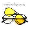 Large Frame Polarized Myopia Sunglasses for Men And Women 2-in-1 Prescription Magnetic Clip Optical Eyewear -0.5 To -6.0
